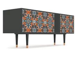 Móvel De Tv| Mueble de TV - 170х69х48 cm - T1 - Fire Beetle, Antracite Cinza antracite