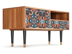 Móvel De Tv* Mueble de TV - 115х59х48 cm - T3 - Fire Beetle, Nogueira Castanho