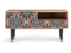 Móvel De Tv* Mueble de TV - 115х59х48 cm - T3 - Fire Beetle, Nogueira Castanho
