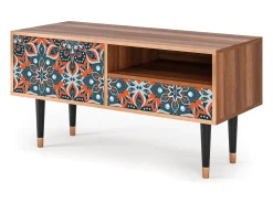 Móvel De Tv* Mueble de TV - 115х59х48 cm - T3 - Fire Beetle, Nogueira Castanho
