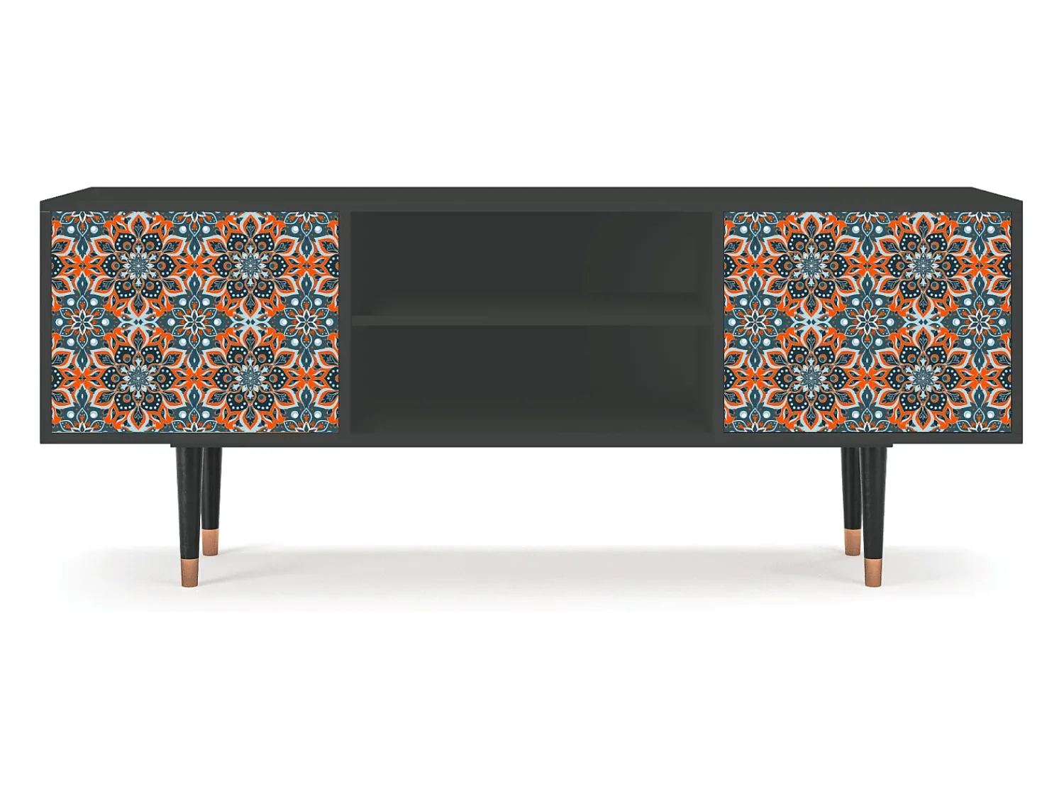 Móvel De Tv* Mueble de TV - 170х69х48 cm - T2 - Fire Beetle, Antracite Cinza antracite