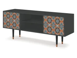 Móvel De Tv* Mueble de TV - 170х69х48 cm - T2 - Fire Beetle, Antracite Cinza antracite