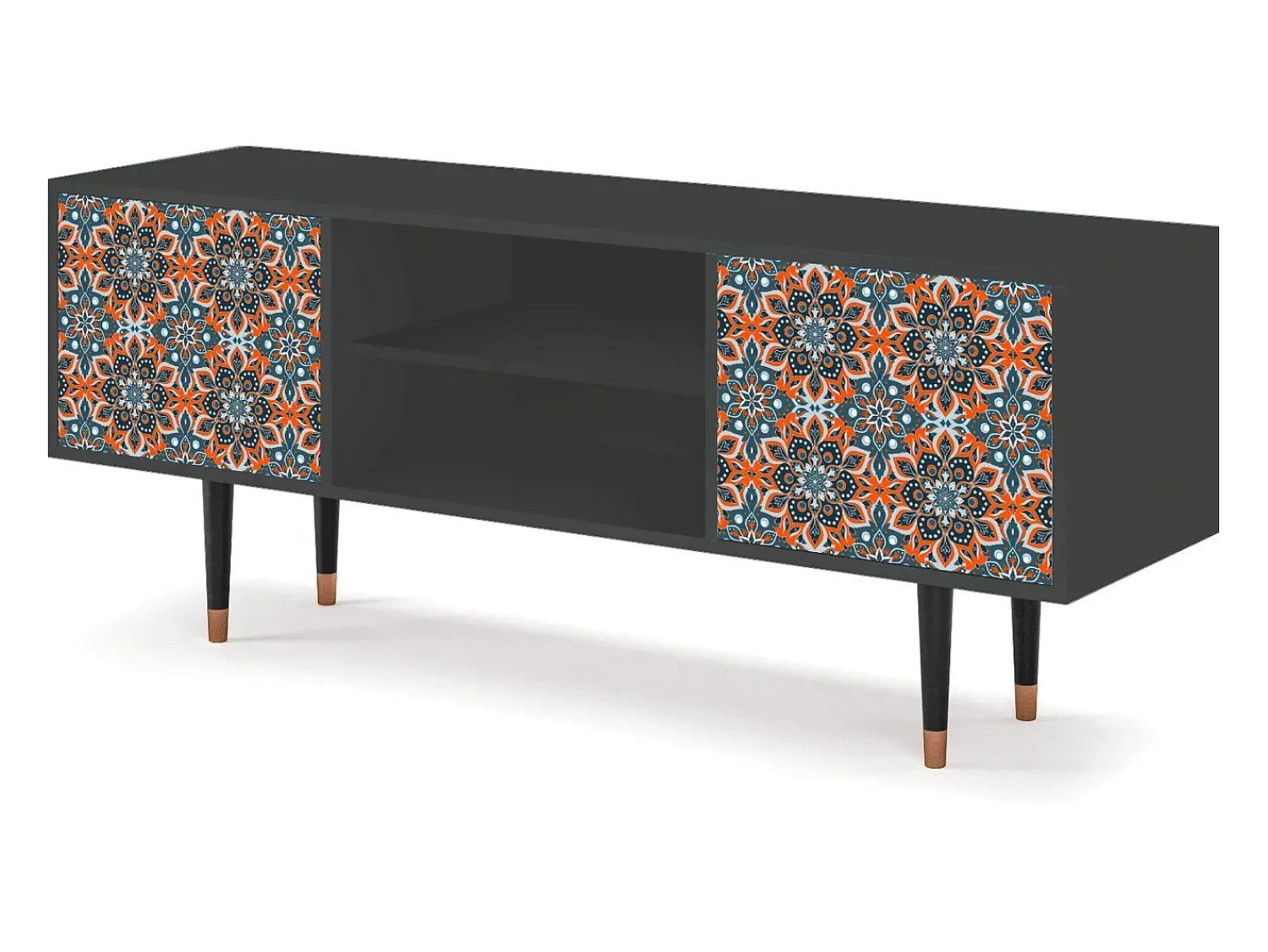 Móvel De Tv* Mueble de TV - 170х69х48 cm - T2 - Fire Beetle, Antracite Cinza antracite