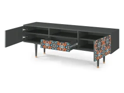 Móvel De Tv* Mueble de TV - 170х59х41 cm - T6 - Fire Beetle, Antracite Cinza antracite