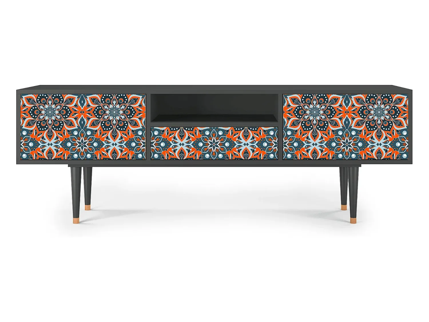 Móvel De Tv* Mueble de TV - 170х59х41 cm - T6 - Fire Beetle, Antracite Cinza antracite