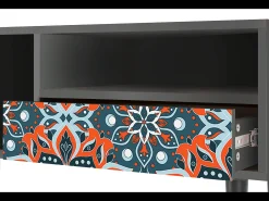 Móvel De Tv| Mueble de TV - 115х59х48 cm - T3 - Fire Beetle, Antracite Cinza antracite