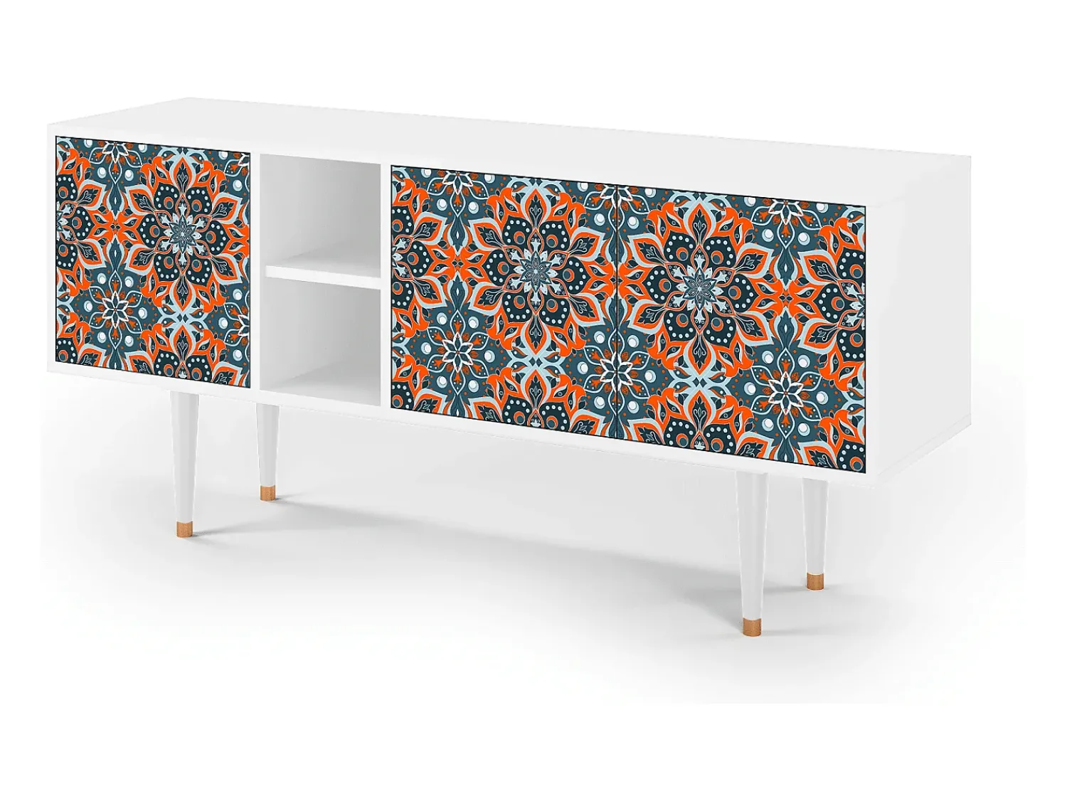 Mueble de TV - 150х69х41 cm - T5 - Fire Beetle, Branco^ Móvel De Tv
