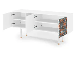 Mueble de TV - 150х69х41 cm - T5 - Fire Beetle, Branco^ Móvel De Tv