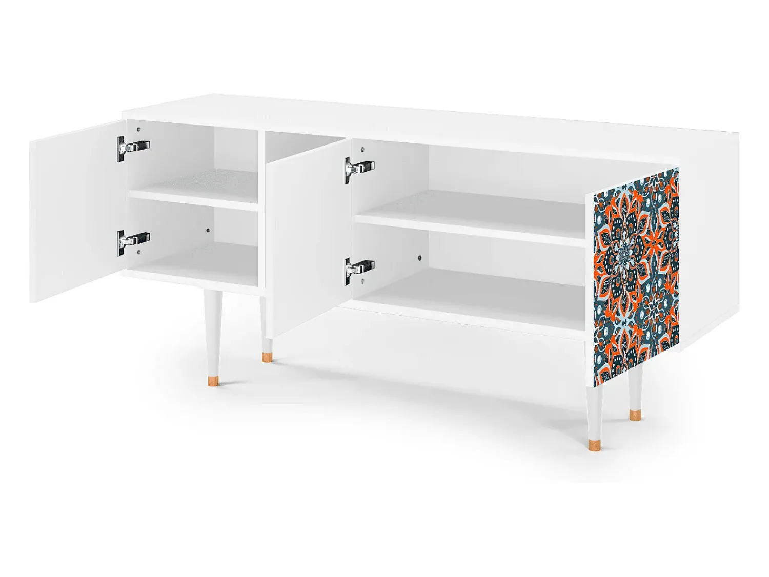 Mueble de TV - 150х69х41 cm - T5 - Fire Beetle, Branco^ Móvel De Tv