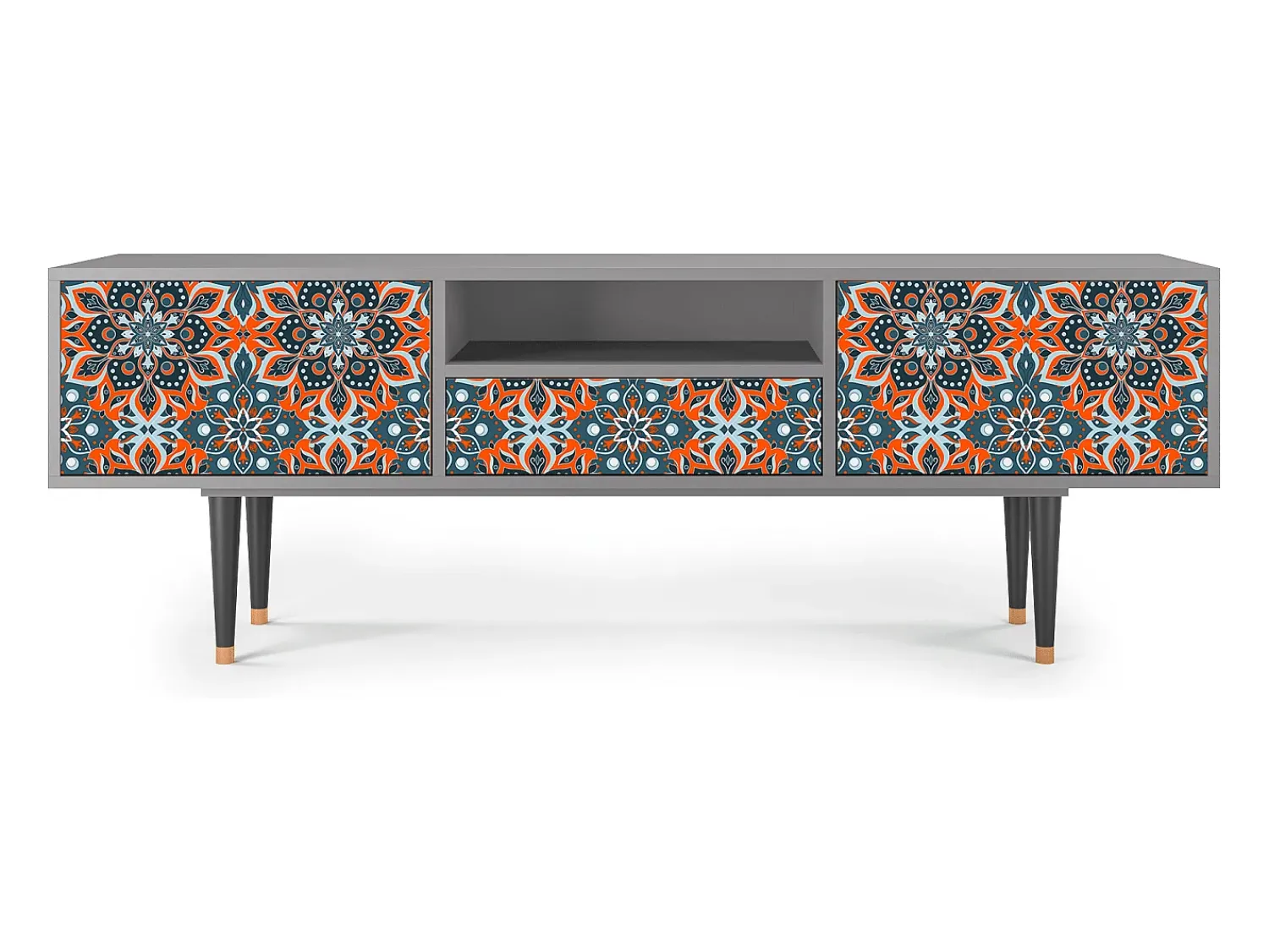 Móvel De Tv| Mueble de TV - 170х59х41 cm - T6 - Fire Beetle, Cinza Cinzento