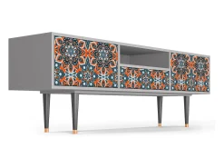 Móvel De Tv| Mueble de TV - 170х59х41 cm - T6 - Fire Beetle, Cinza Cinzento