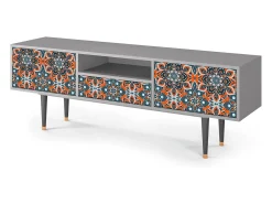 Móvel De Tv| Mueble de TV - 170х59х41 cm - T6 - Fire Beetle, Cinza Cinzento