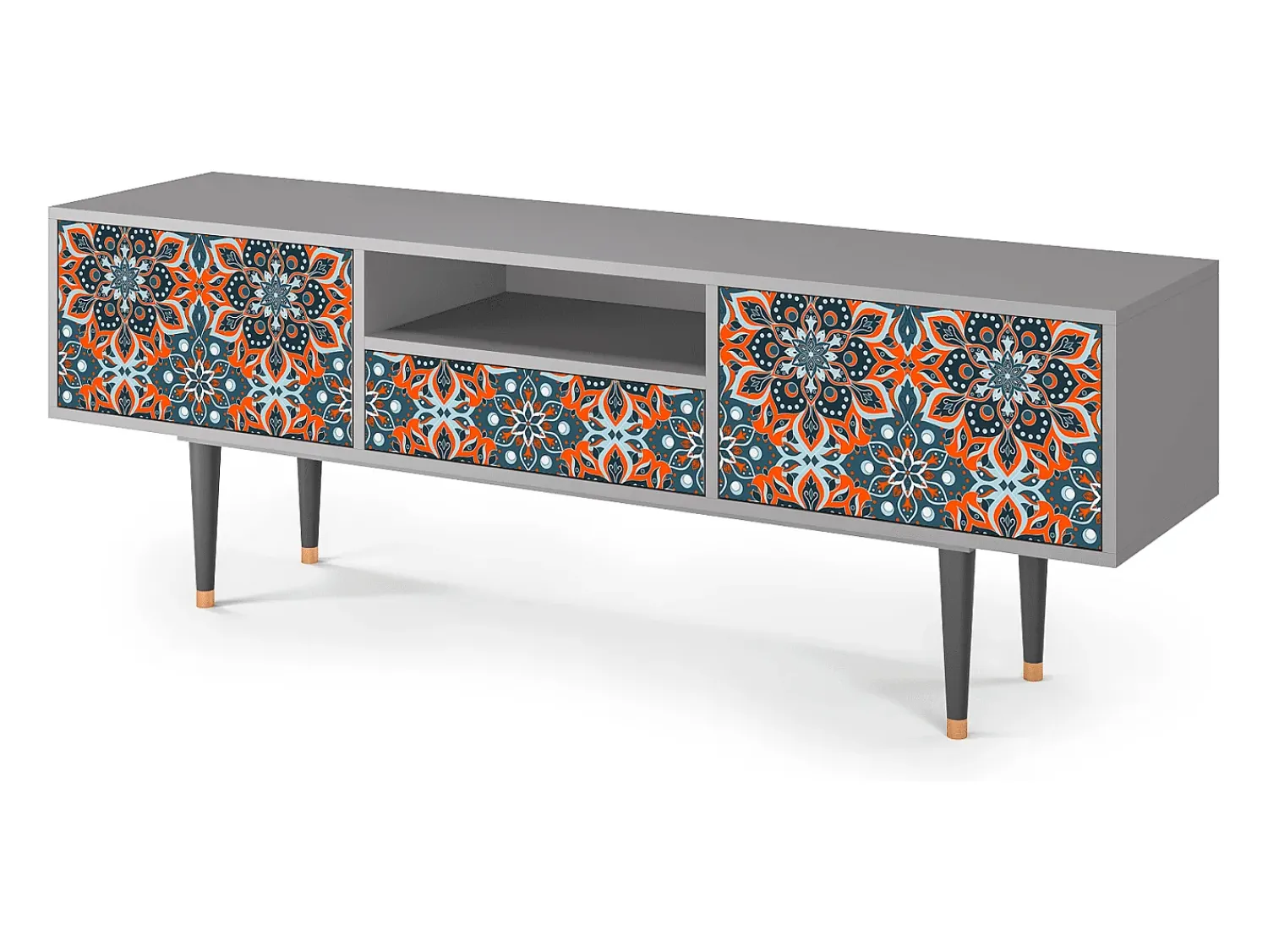 Móvel De Tv| Mueble de TV - 170х59х41 cm - T6 - Fire Beetle, Cinza Cinzento