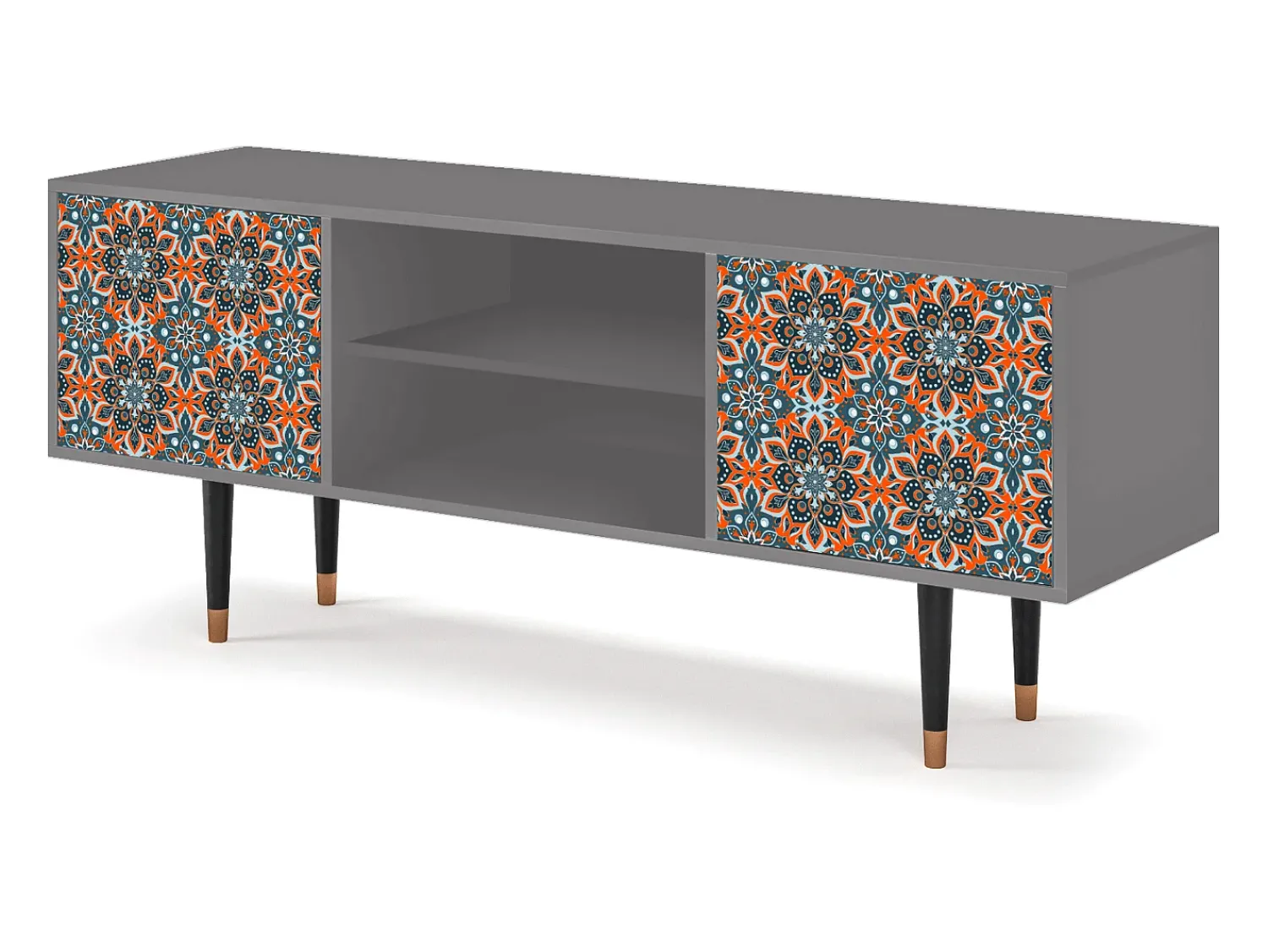 Mueble de TV - 170х69х48 cm - T2 - Fire Beetle, Cinza Cinzento