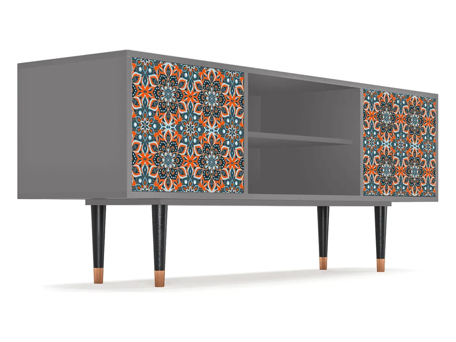 Mueble de TV - 170х69х48 cm - T2 - Fire Beetle, Cinza Cinzento