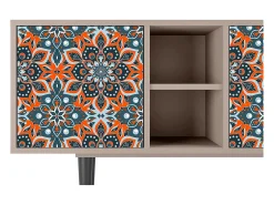 Móvel De Tv| Mueble de TV - 150х69х41 cm - T5 - Fire Beetle, Latte Bege
