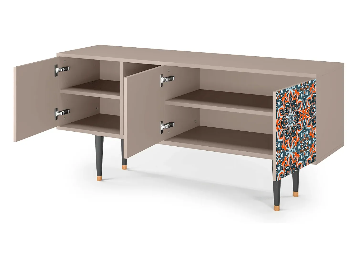 Móvel De Tv| Mueble de TV - 150х69х41 cm - T5 - Fire Beetle, Latte Bege