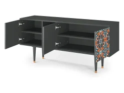 Móvel De Tv* Mueble de TV - 150х69х41 cm - T5 - Fire Beetle, Antracite Cinza antracite