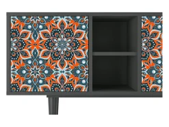 Móvel De Tv* Mueble de TV - 150х69х41 cm - T5 - Fire Beetle, Antracite Cinza antracite