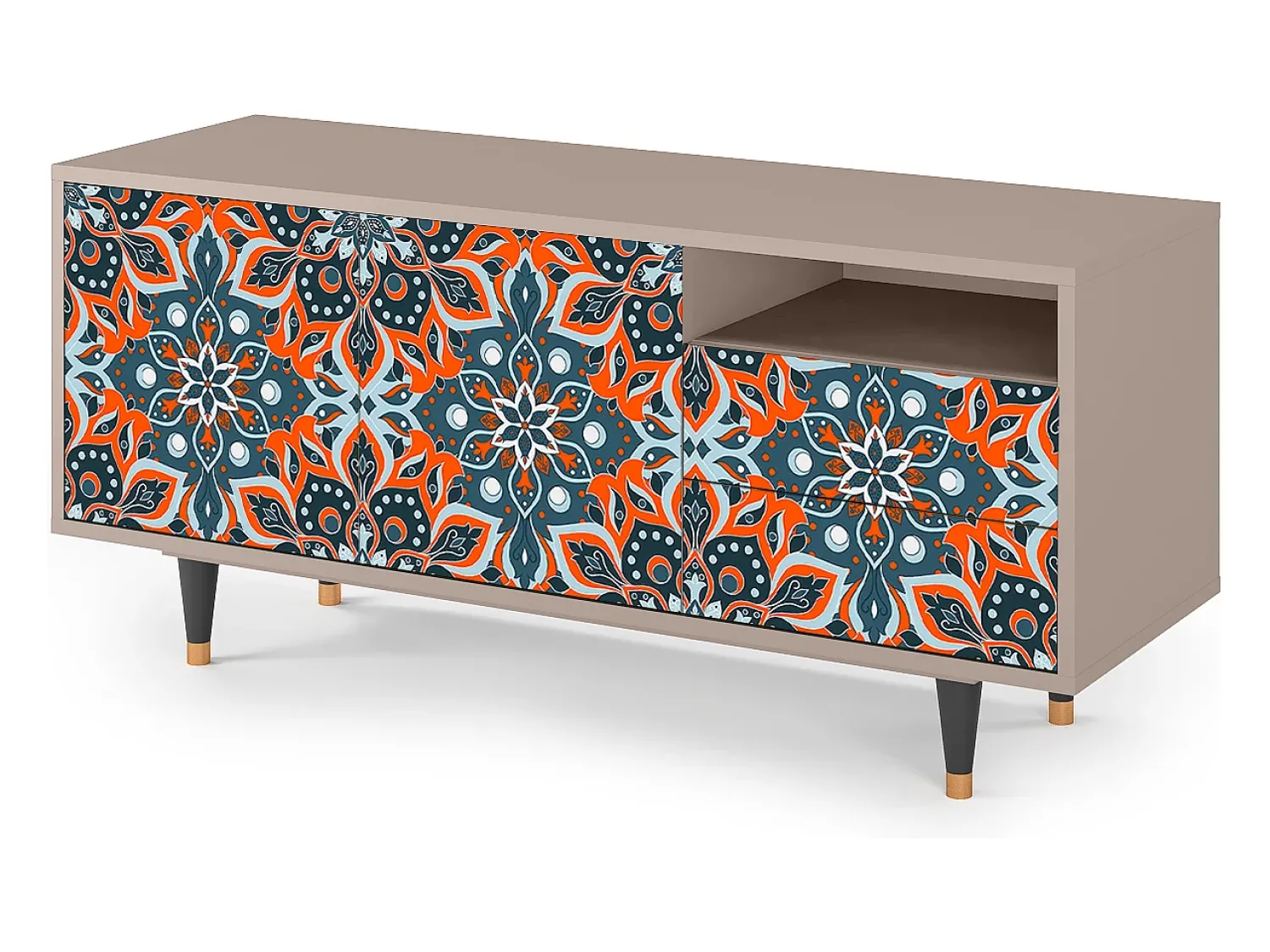 Mueble de TV - 125х56х41 cm - T7 - Fire Beetle, Latte^ Móvel De Tv