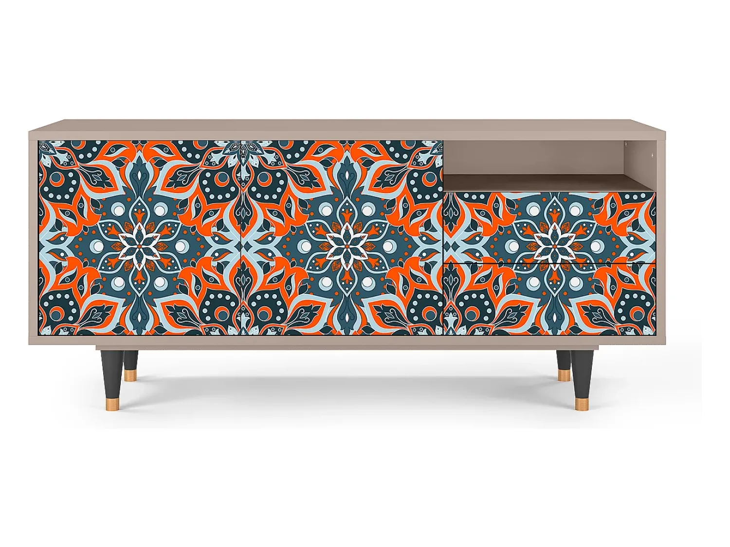 Mueble de TV - 125х56х41 cm - T7 - Fire Beetle, Latte^ Móvel De Tv