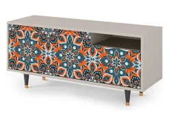Móvel De Tv| Mueble de TV - 125х56х41 cm - T7 - Fire Beetle, Areia Bege
