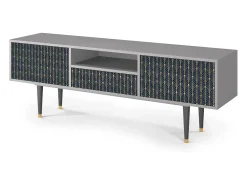 Móvel De Tv| Mueble de TV - 170х59х41 cm - T6 - Flower of the Nile, Cinza Cinzento