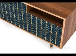 Hot Mueble de TV - 125х56х41 cm - T7 - Flower of the Nile, Nogueira Castanho