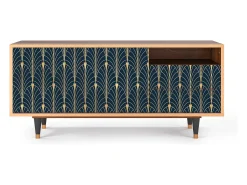 Hot Mueble de TV - 125х56х41 cm - T7 - Flower of the Nile, Nogueira Castanho