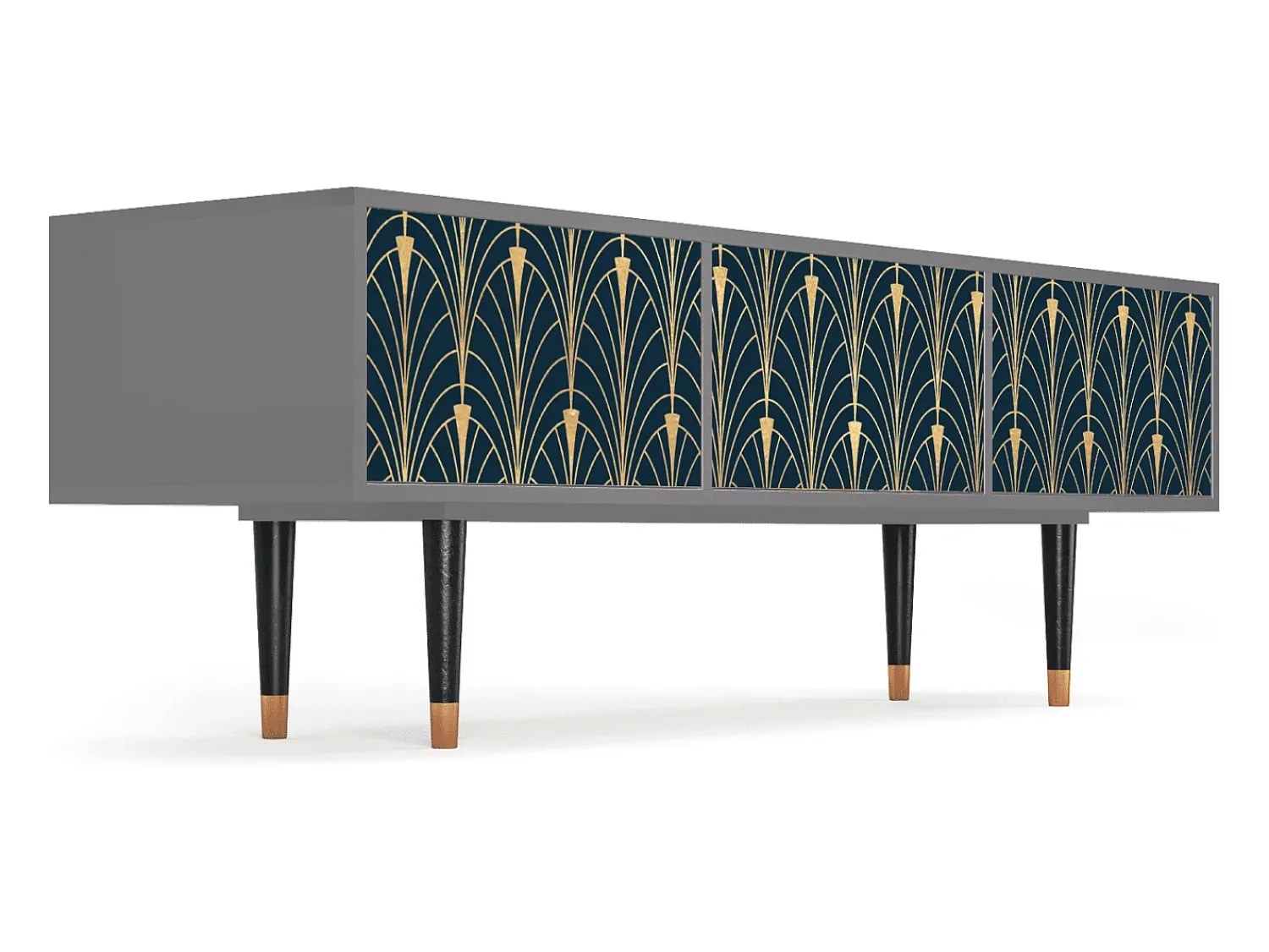 Mueble de TV - 170х59х48 cm - T4 - Flower of the Nile, Cinza^ Móvel De Tv