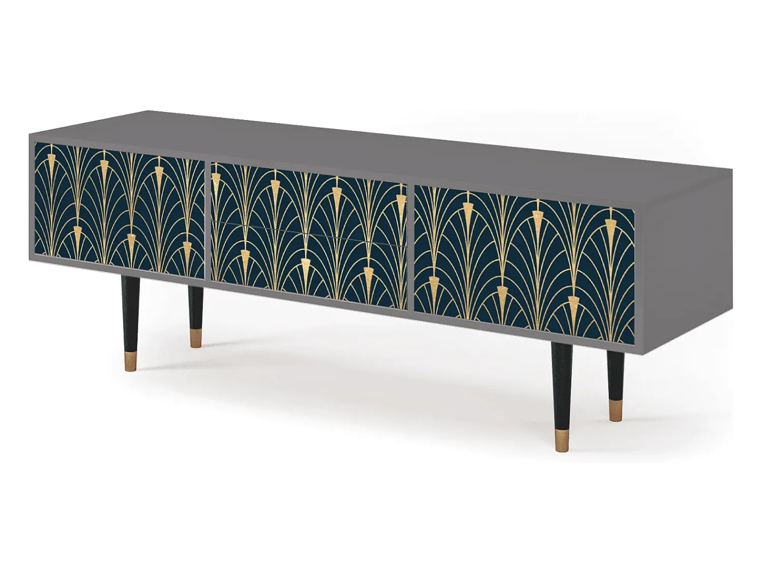 Mueble de TV - 170х59х48 cm - T4 - Flower of the Nile, Cinza^ Móvel De Tv