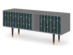 Mueble de TV - 170х69х48 cm - T1 - Flower of the Nile, Cinza^ Móvel De Tv