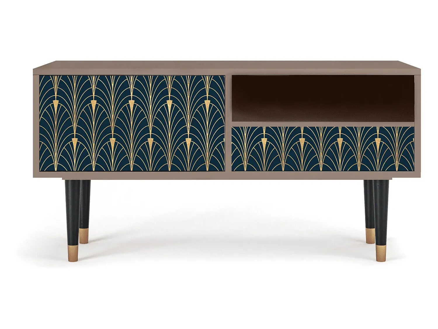 Móvel De Tv| Mueble de TV - 115х59х48 cm - T3 - Flower of the Nile, Latte Bege