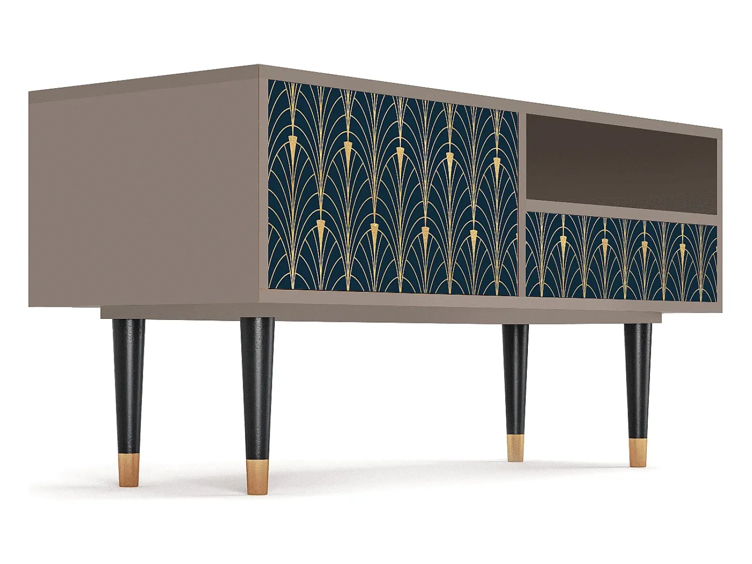 Móvel De Tv| Mueble de TV - 115х59х48 cm - T3 - Flower of the Nile, Latte Bege