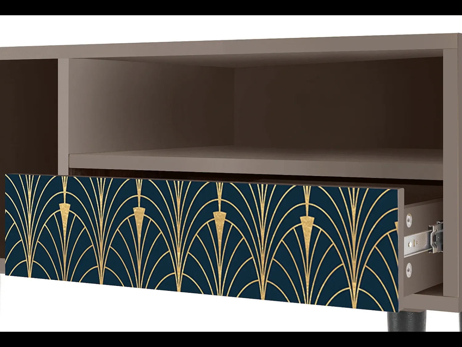 Móvel De Tv| Mueble de TV - 115х59х48 cm - T3 - Flower of the Nile, Latte Bege
