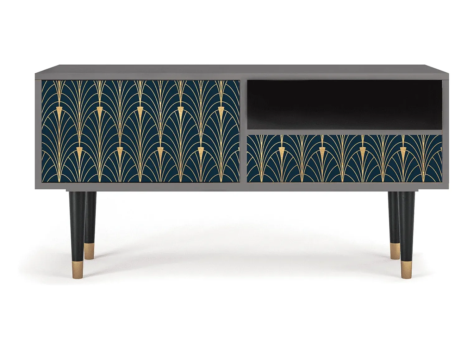 Clearance Mueble de TV - 115х59х48 cm - T3 - Flower of the Nile, Areia Bege