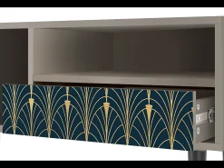 Clearance Mueble de TV - 115х59х48 cm - T3 - Flower of the Nile, Areia Bege