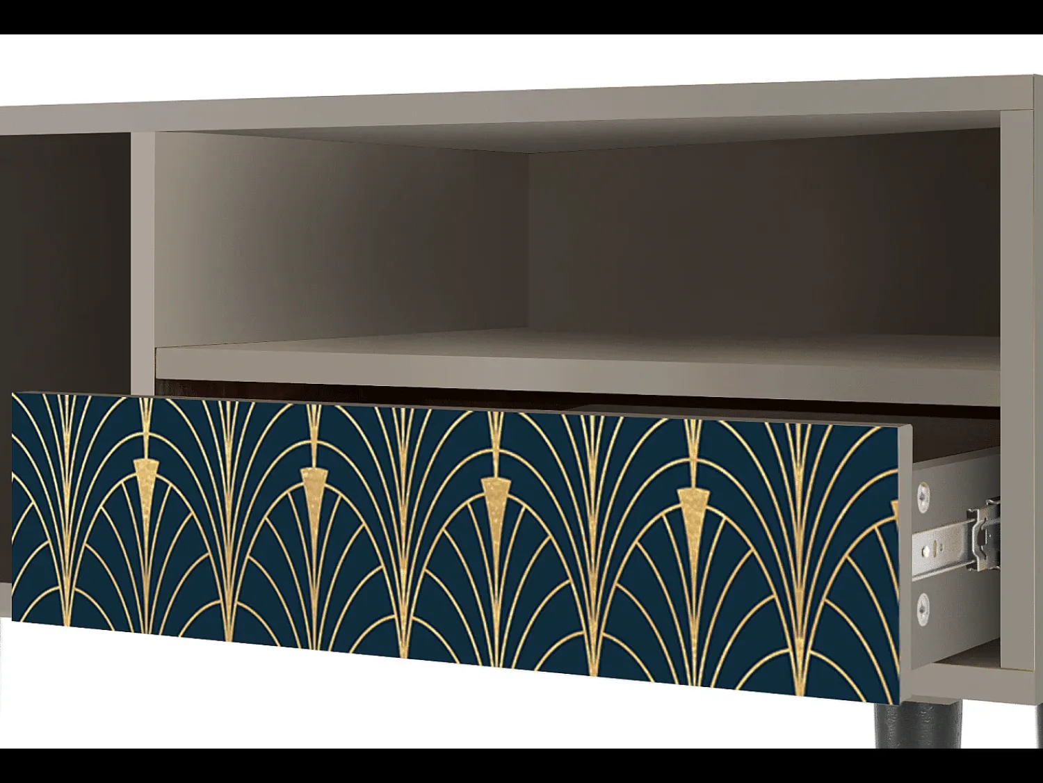 Clearance Mueble de TV - 115х59х48 cm - T3 - Flower of the Nile, Areia Bege