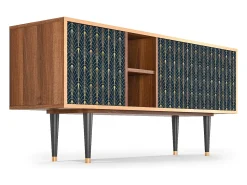 Clearance Mueble de TV - 150х69х41 cm - T5 - Flower of the Nile, Nogueira Castanho