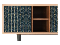 Clearance Mueble de TV - 150х69х41 cm - T5 - Flower of the Nile, Nogueira Castanho