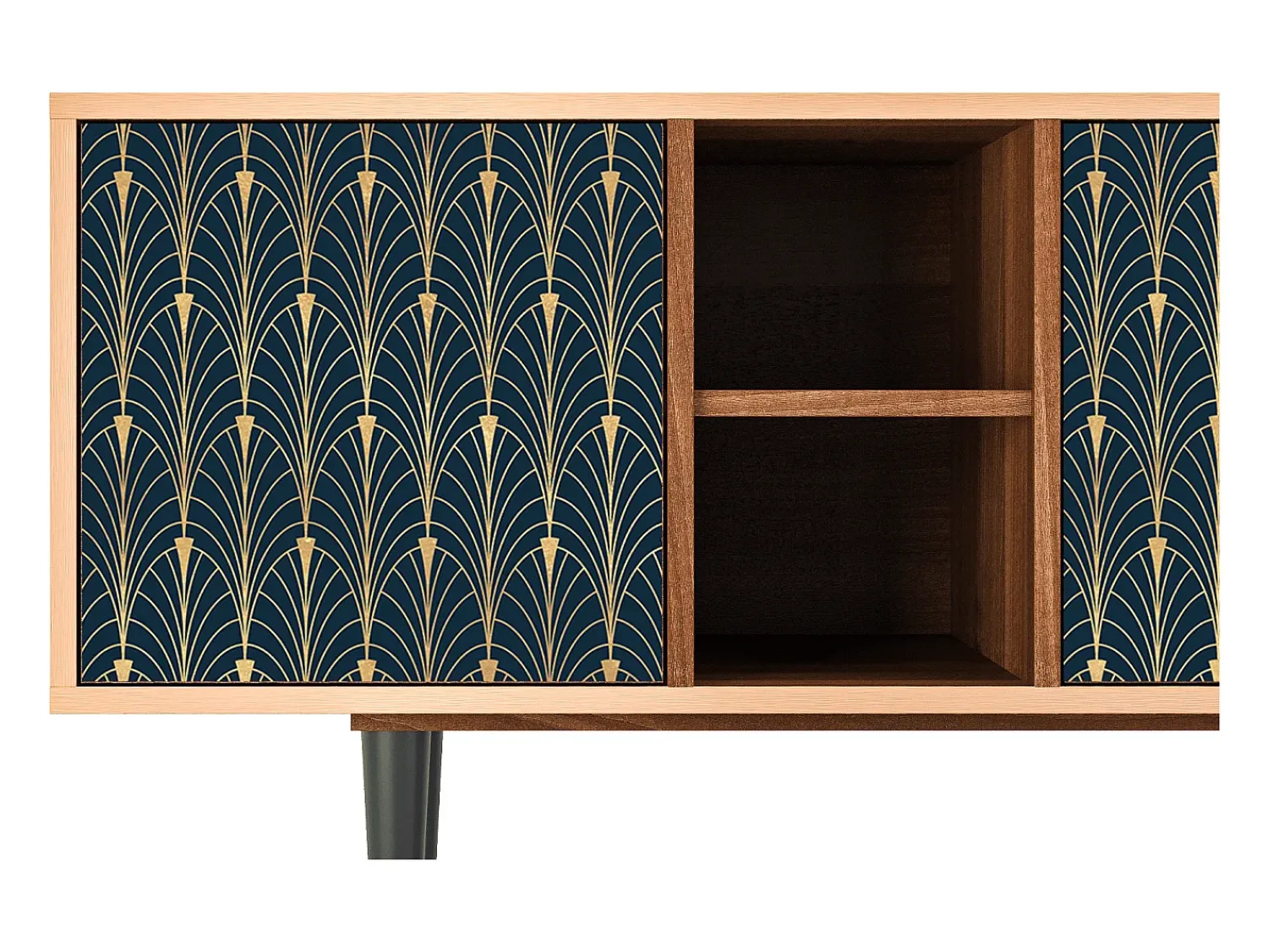 Clearance Mueble de TV - 150х69х41 cm - T5 - Flower of the Nile, Nogueira Castanho