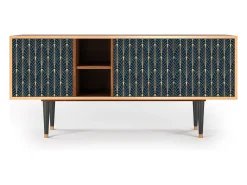 Clearance Mueble de TV - 150х69х41 cm - T5 - Flower of the Nile, Nogueira Castanho