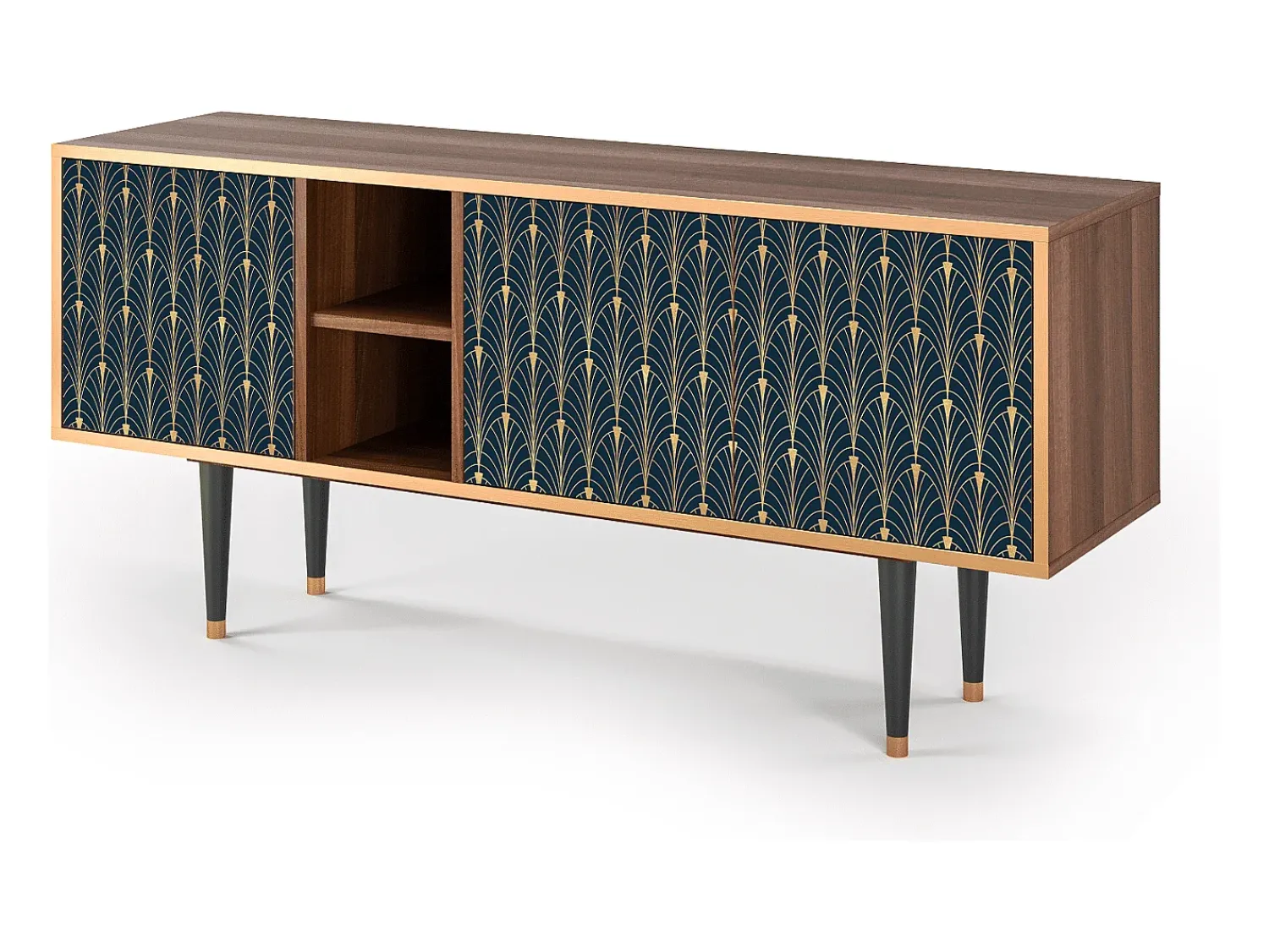 Clearance Mueble de TV - 150х69х41 cm - T5 - Flower of the Nile, Nogueira Castanho