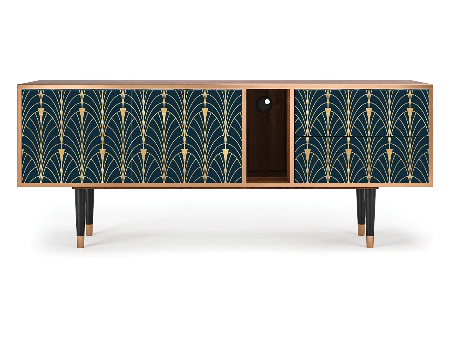 Mueble de TV - 170х69х48 cm - T1 - Flower of the Nile, Nogueira^ Móvel De Tv