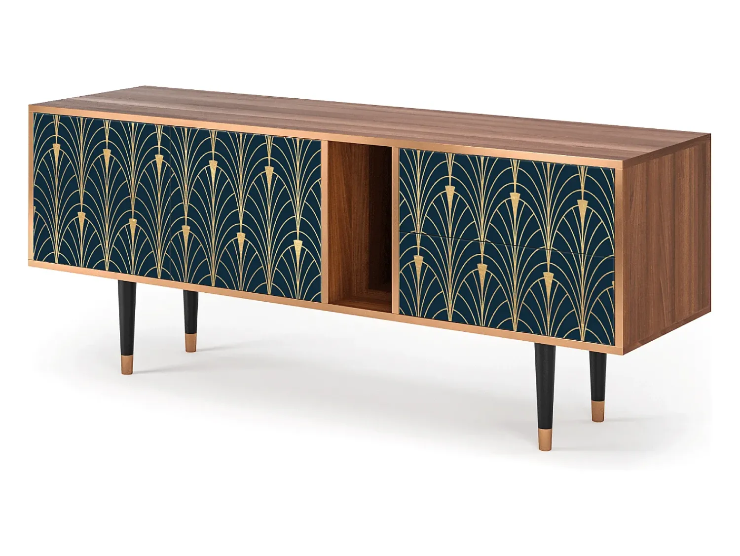 Mueble de TV - 170х69х48 cm - T1 - Flower of the Nile, Nogueira^ Móvel De Tv