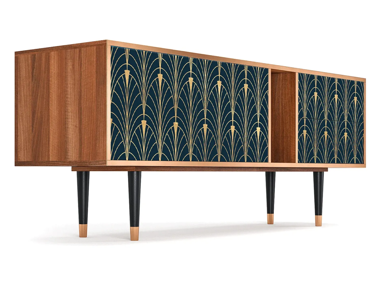 Mueble de TV - 170х69х48 cm - T1 - Flower of the Nile, Nogueira^ Móvel De Tv