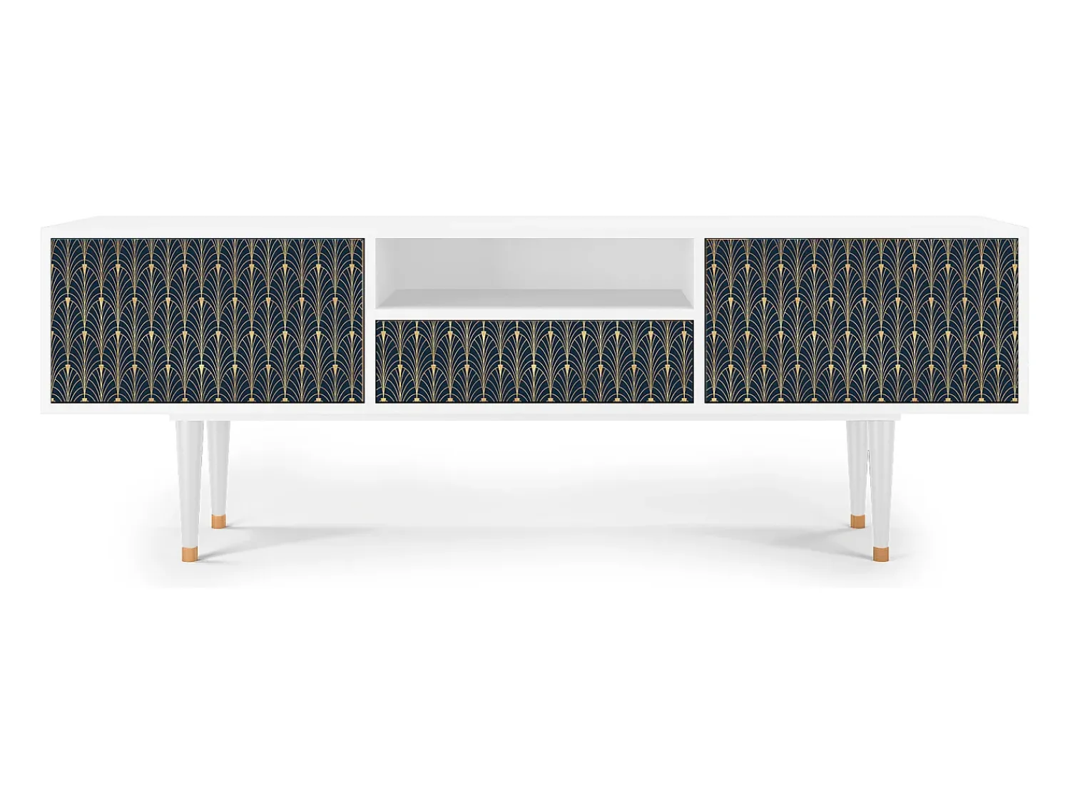 Mueble de TV - 170х59х41 cm - T6 - Flower of the Nile, Branco^ Móvel De Tv