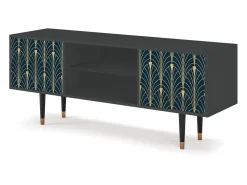 Mueble de TV - 170х69х48 cm - T2 - Flower of the Nile, Antracite^ Móvel De Tv
