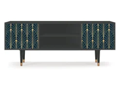 Mueble de TV - 170х69х48 cm - T2 - Flower of the Nile, Antracite^ Móvel De Tv
