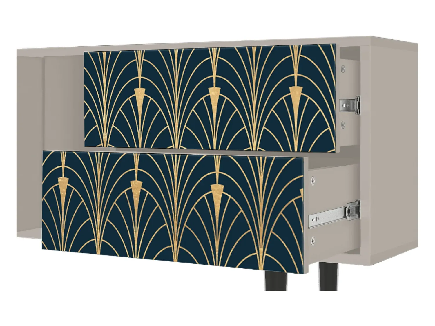 Mueble de TV - 170х69х48 cm - T1 - Flower of the Nile, Areia Bege